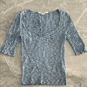 Veronica Beard Black and White Striped Knit Top